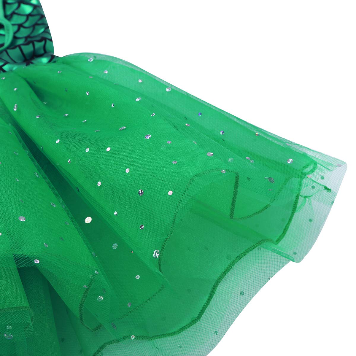 Sparkly Mermaid Scale Tutu Ballet Dress for Girls - Glittering Dance Leotard, Gymnastics & Skating Costume - Perfect for Ballet Recitals, Ice Skating Shows & Dance Competitions