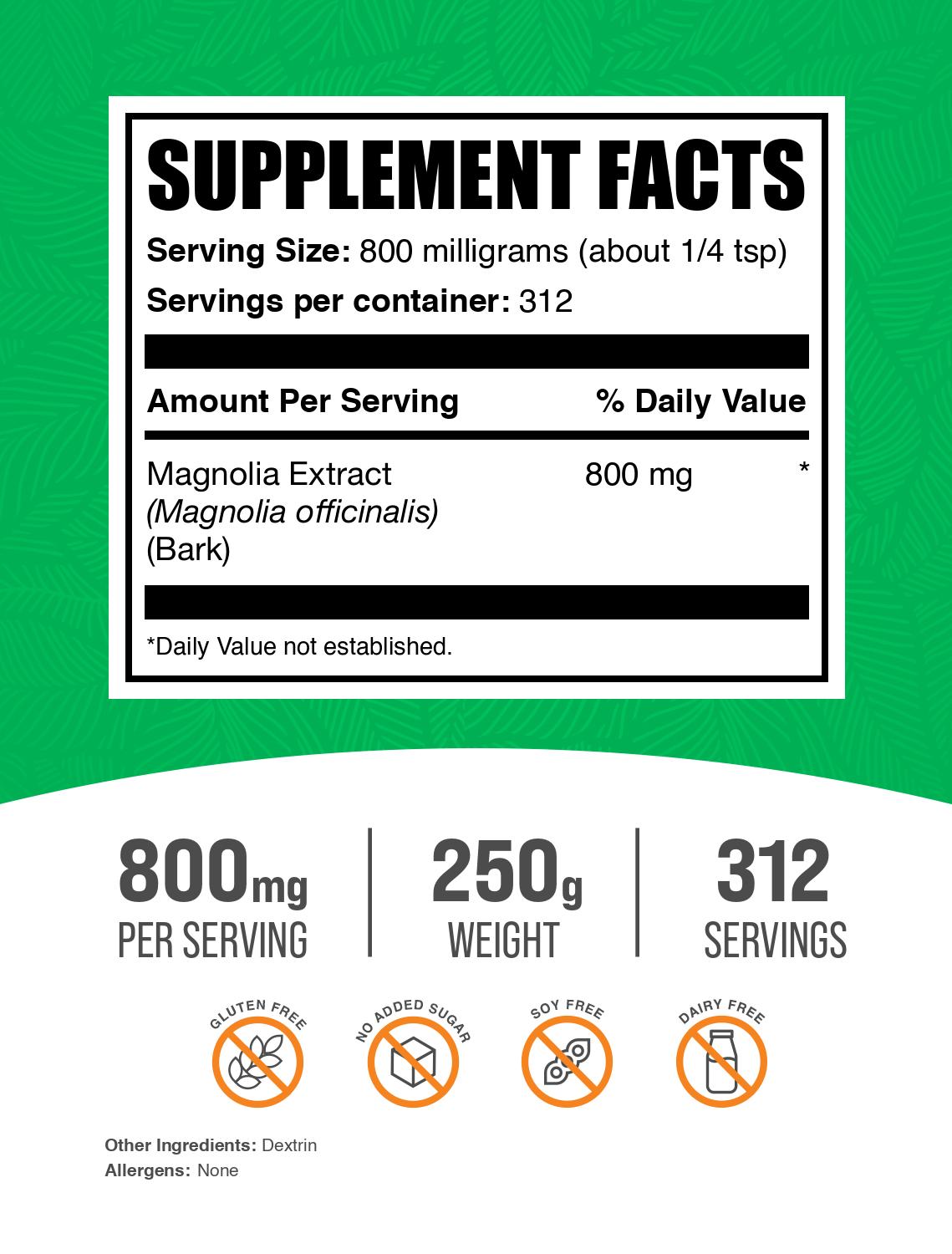 Premium Magnolia Extract Powder - 100% Pure & Natural for Stress Relief & Sleep Aid - Use in Teas, Smoothies & Aromatherapy