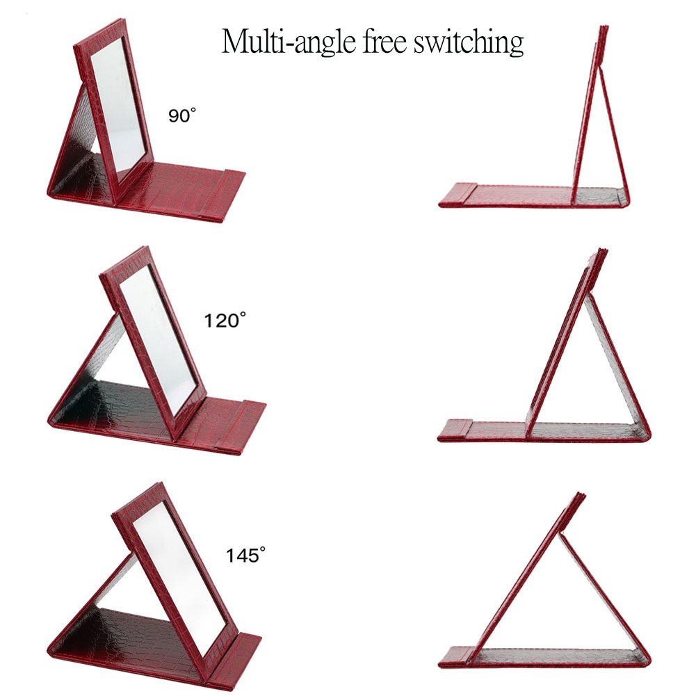 Portable Travel Vanity Mirror with Stand - Folding Tabletop Makeup Mirror for Cosmetics & Personal Beauty | Perfect for Home, Travel, Salon & Dorm Room Use
