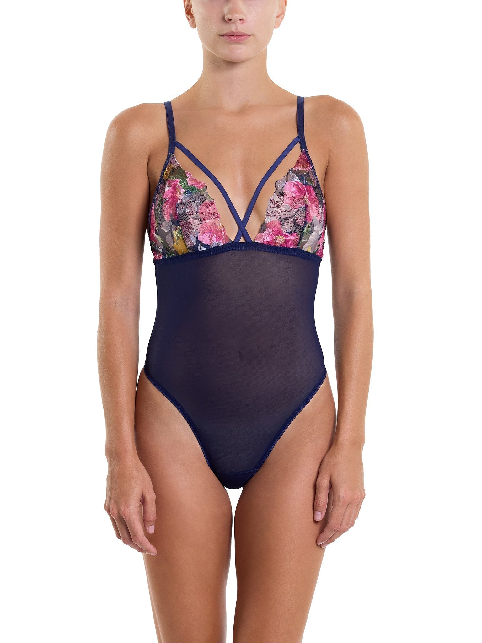Wildly Blooming Strappy Bodysuit - Sexy Lingerie for Women | Perfect for Date Night & Boudoir Photography