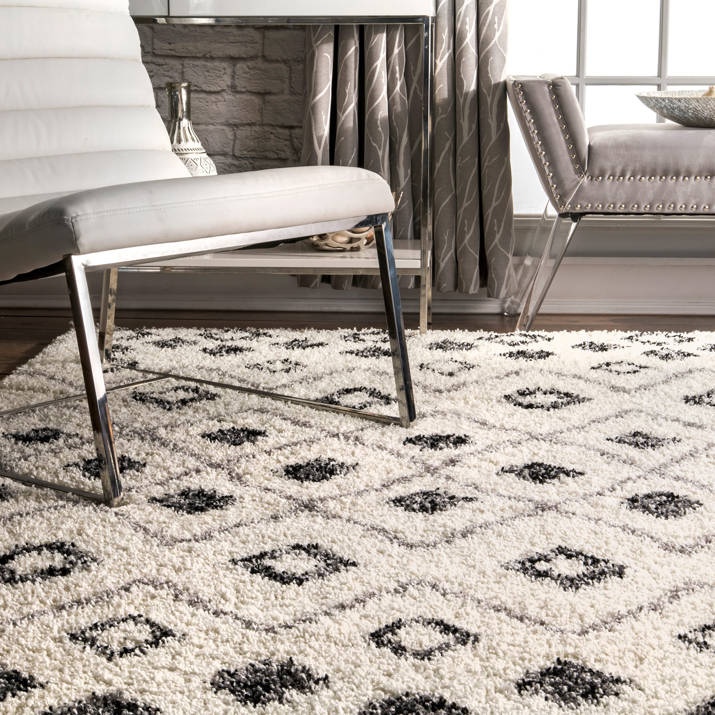 nuLOOM Cicely Shaggy Area Rug 4x6 Feet Soft Plush Grey - Perfect for Living Room, Bedroom & Cozy Home Decor