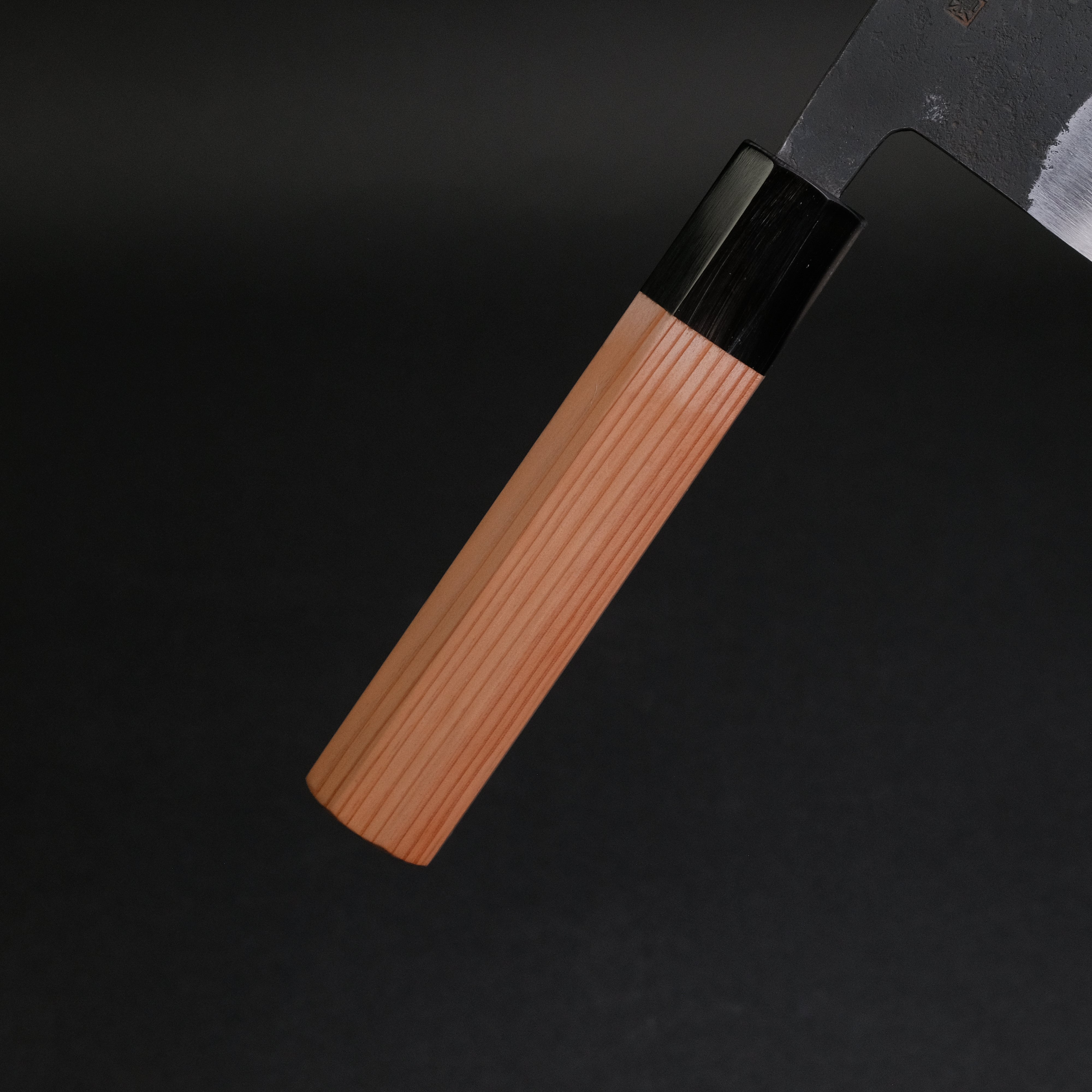 Premium Japanese Nakiri Knife 165mm - Morihei Hisamoto Kurouchi White #1 Steel with Yakusugi Cedar Handle - Perfect for Slicing Vegetables, Herbs & Sushi Prep in Professional & Home Kitchens