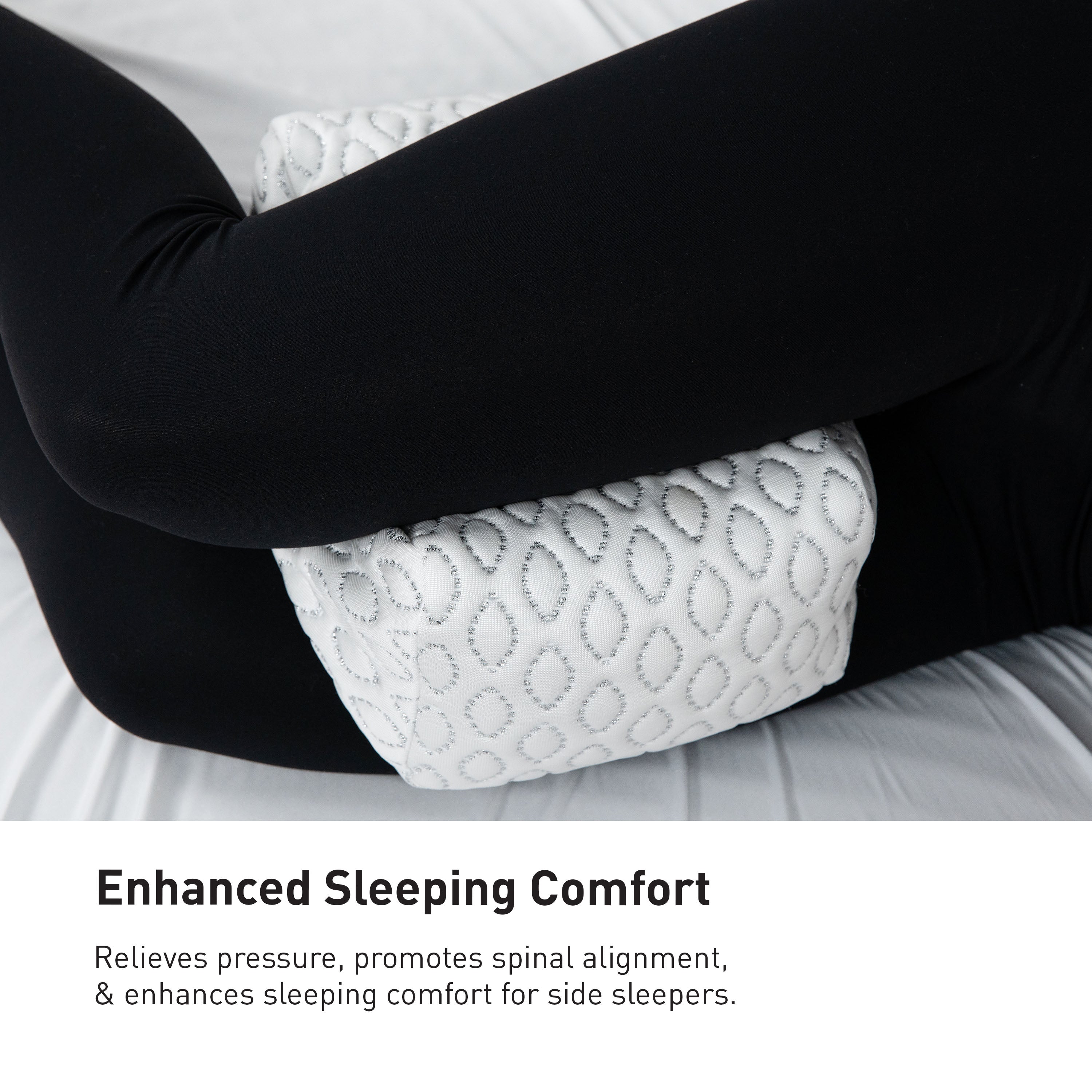 Orthopedic Knee Pillow for Side Sleepers - Memory Foam Leg Support Cushion for Pain Relief & Better Alignment - Perfect for Back, Hip & Joint Comfort During Sleep