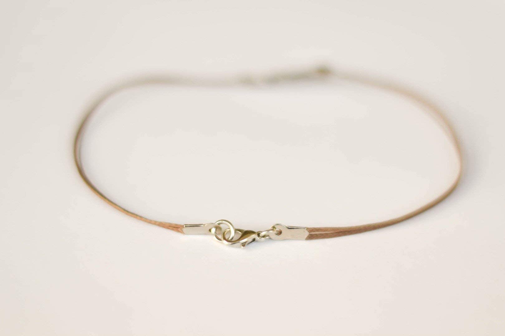 Men's Anchor Anklet - Silver Plated Anchor & Brown Cotton Cord Ankle Bracelet - Custom Nautical Gift for Him - Perfect for Skippers, Surfers, and Ocean Lovers