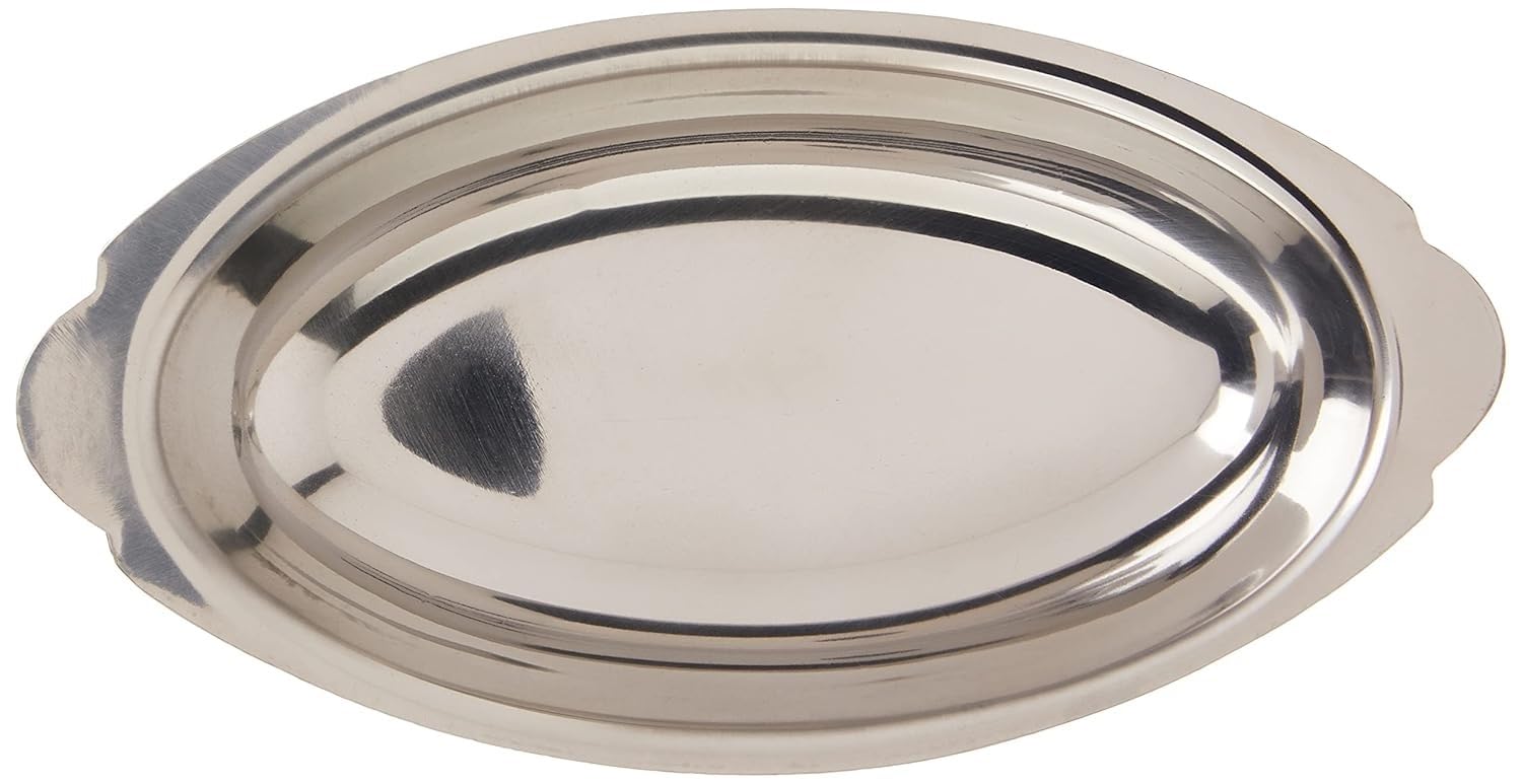 Soro Essentials - Set of 2 Stainless Steel 8 oz Oval Au Gratin Dishes for Baking, Serving Lasagna, Casseroles & Cobblers - Perfect for Individual Portions, Dinner Parties & Holiday Entertaining