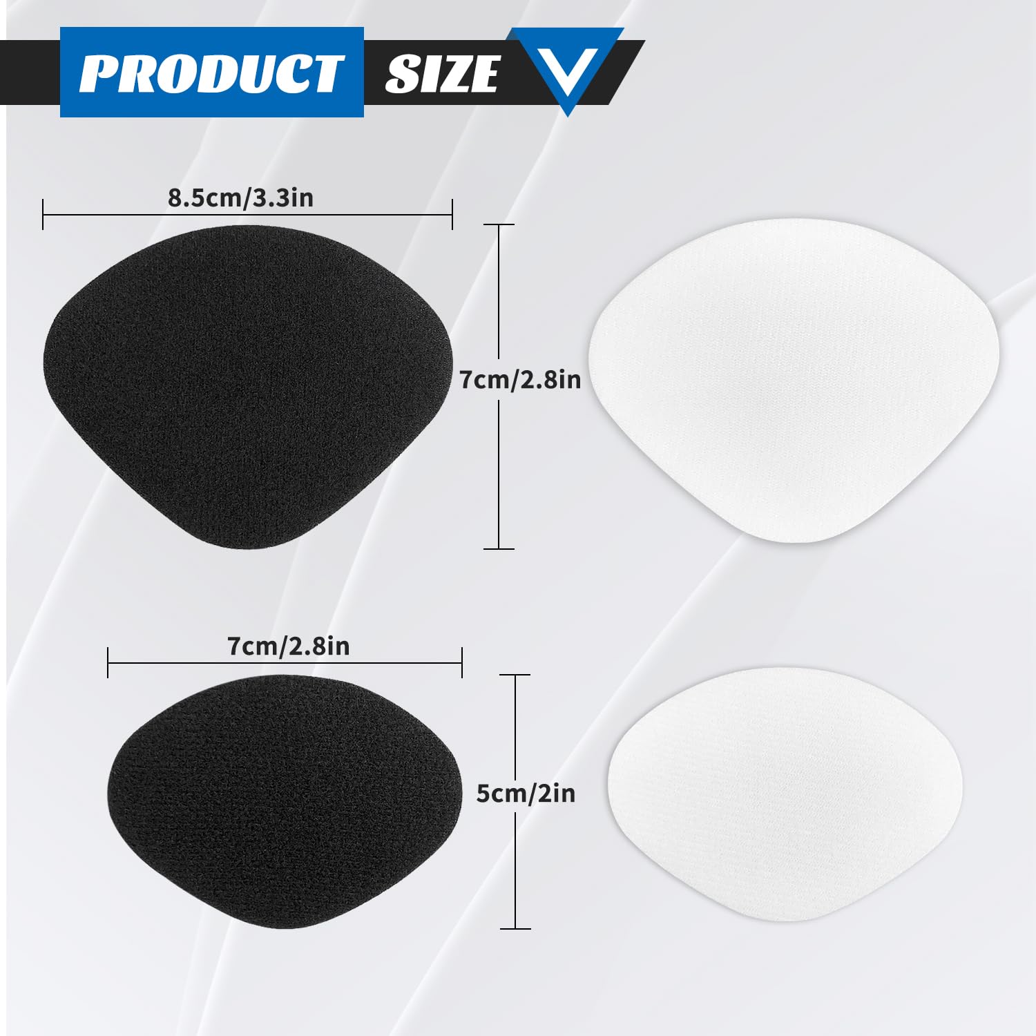 UTXN 8-Piece Shoe Repair Patches for Holes - Self-Adhesive Coach Heel Repair Patches (Black & White) - Durable Leather Shoe Fixing Kit for Sneakers, Boots & Dress Shoes - Perfect for Home, Office & Travel Use