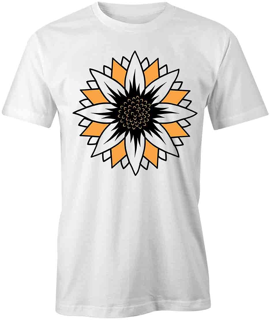 Sunflower Graphic T-Shirt for Women & Men - Soft Cotton Printed Tee, White Casual Shirt for Summer Outfits & Streetwear Fashion