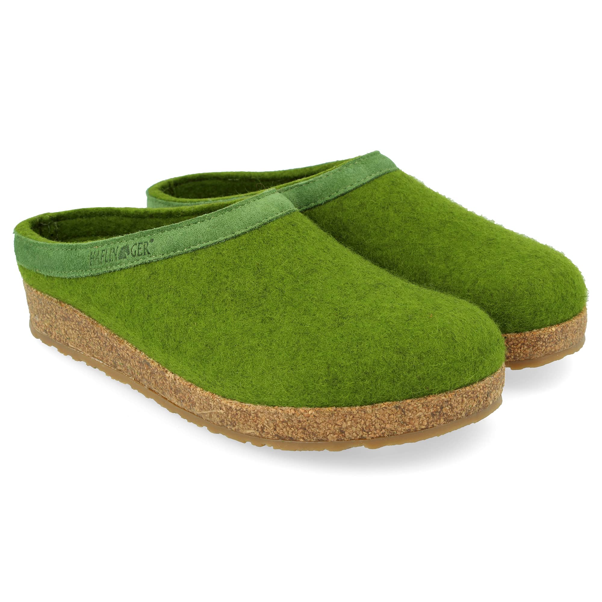 HAFLINGER Unisex Wool Felt Open Back Slippers - Cozy Indoor House Shoes for Men & Women - Perfect for Home, Spa, and Relaxation