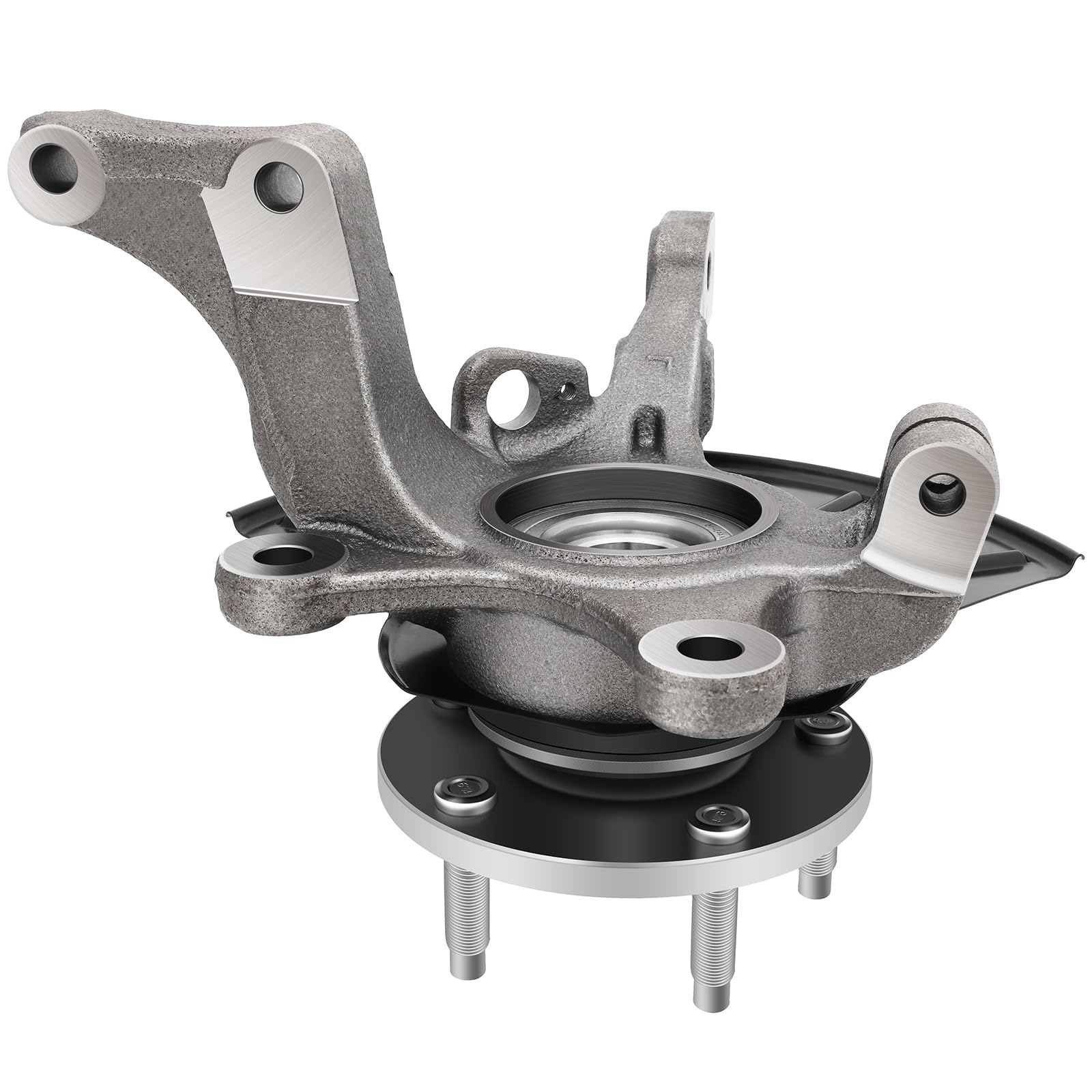 OCPTY Front Passenger Side Wheel Hub Bearing & Steering Knuckle Assembly - Compatible with 2005-2012 Ford Escape, Mazda Tribute, Mercury Mariner 2.3L 2.5L 3.0L (Part# 698-404) - Smooth Ride & Precise Steering for Daily Commute & Highway Driving