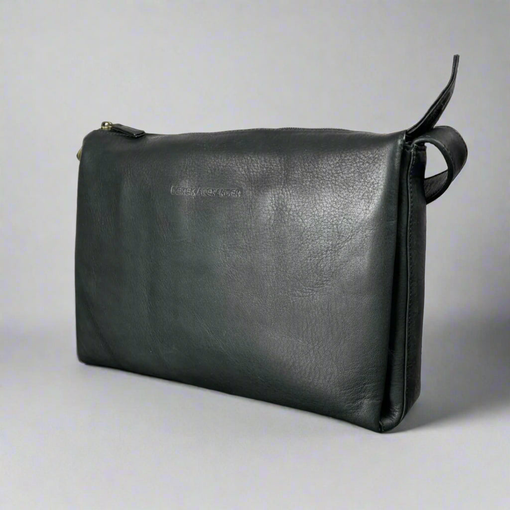 Derek Alexander Genuine Leather Zip Top Crossbody Bag for Women - Stylish & Secure Everyday Purse for Work, Travel & Shopping