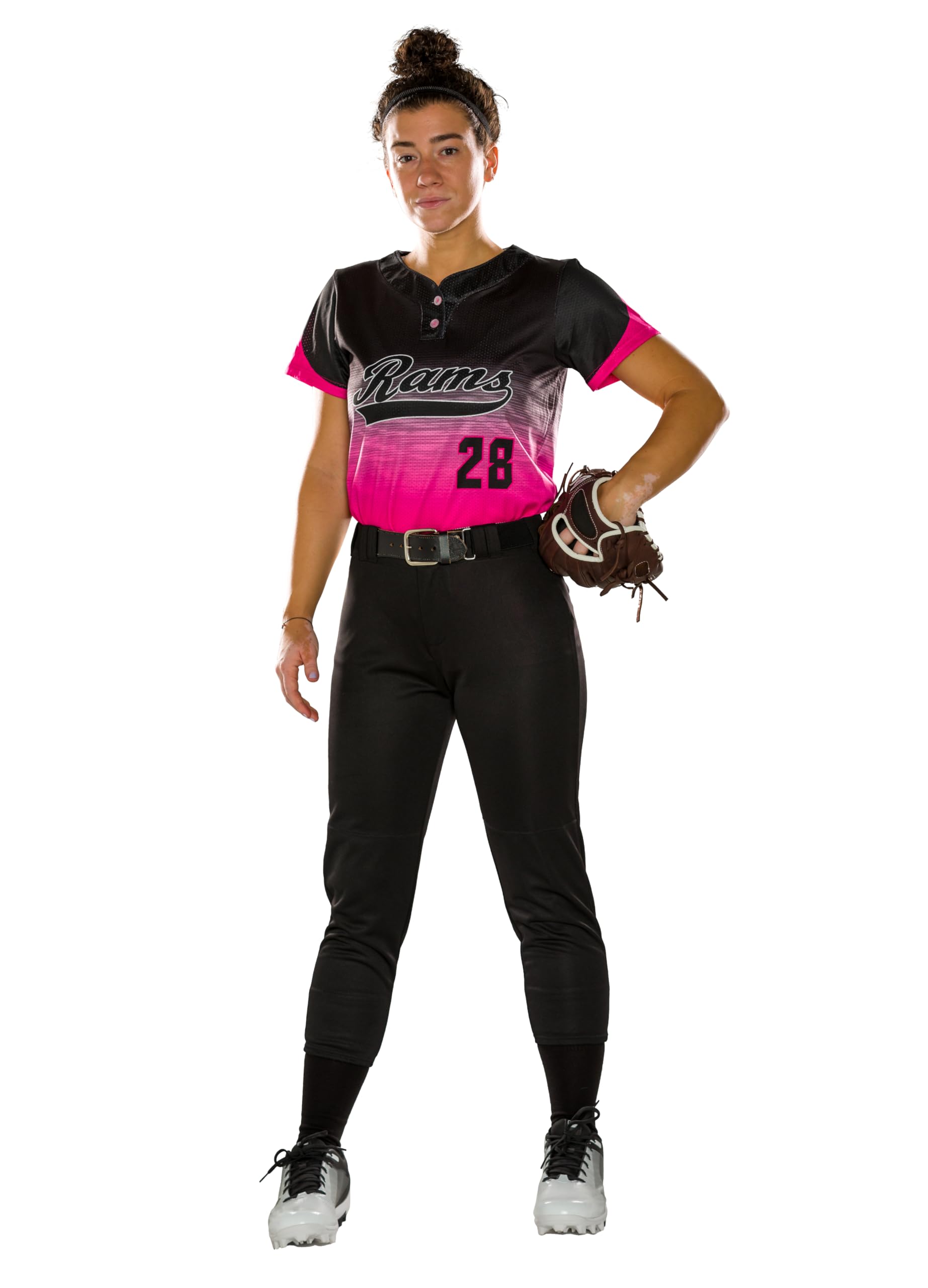 Alleson Athletic Girls Fastpitch Softball Belt Loop Pants - Comfortable & Durable for Practice & Games