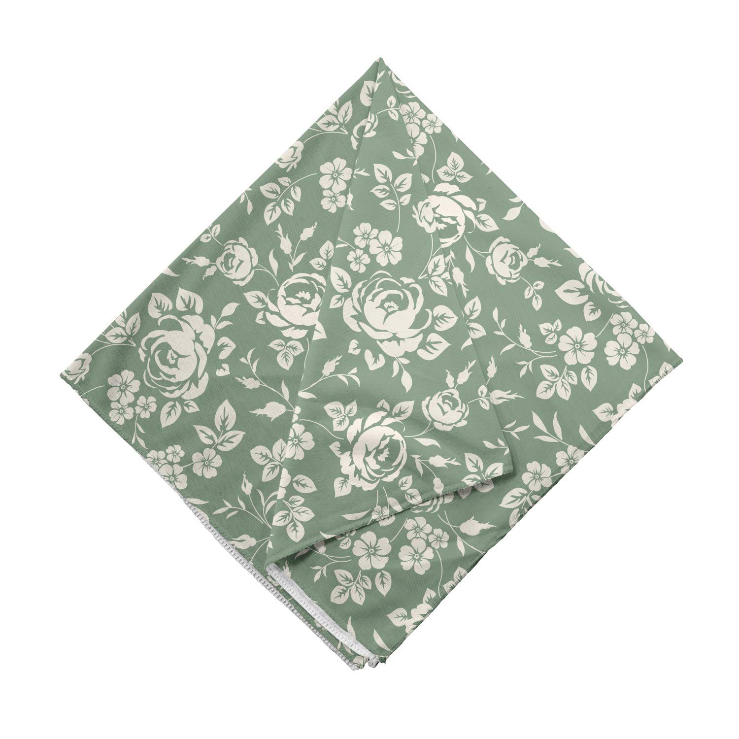 Ambesonne Floral Bandana - Victorian Rose Bouquet Unisex Head Scarf & Neck Tie for Women & Men | Fashion Accessory for Outdoor, Music Festivals & Everyday Wear