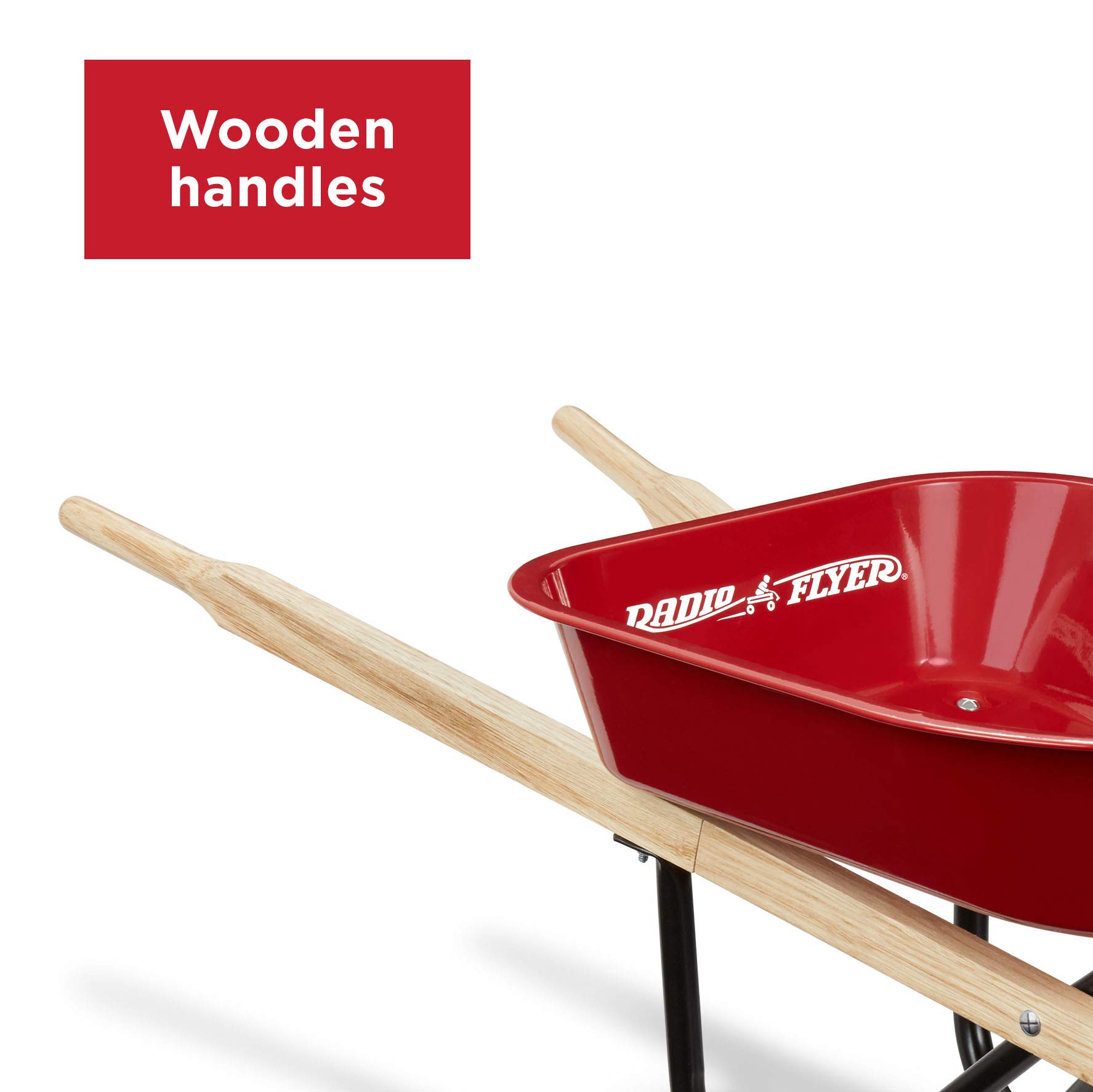 Radio Flyer Kid's Wheelbarrow - Red Toy Wheelbarrow for Children | Outdoor Gardening Pretend Play & Yard Work Toy for Toddlers