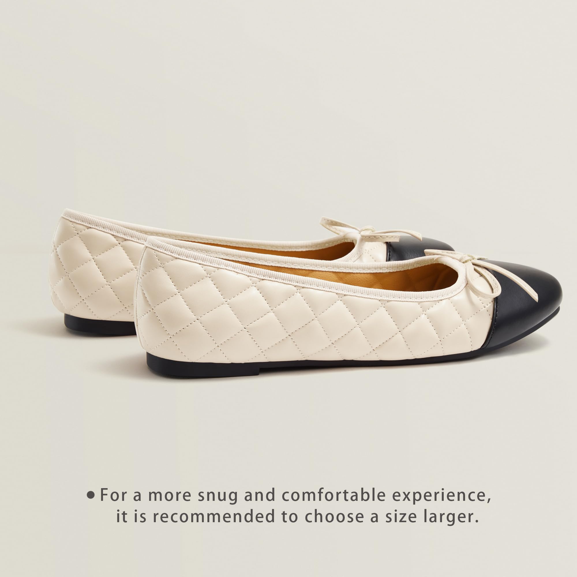 Women's Ballet Flats - Round Toe Mary Jane Shoes with Soft Leather & Geometric Patterns - Elegant Bowknot Slip-On Dress Shoes for Work, Parties & Casual Wear