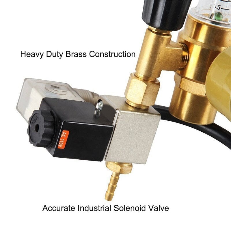 Premium CO2 Regulator with Solenoid Valve for Hydroponics & Aquarium Plants – Accurate Pressure Control for Indoor Gardening & Fish Tanks