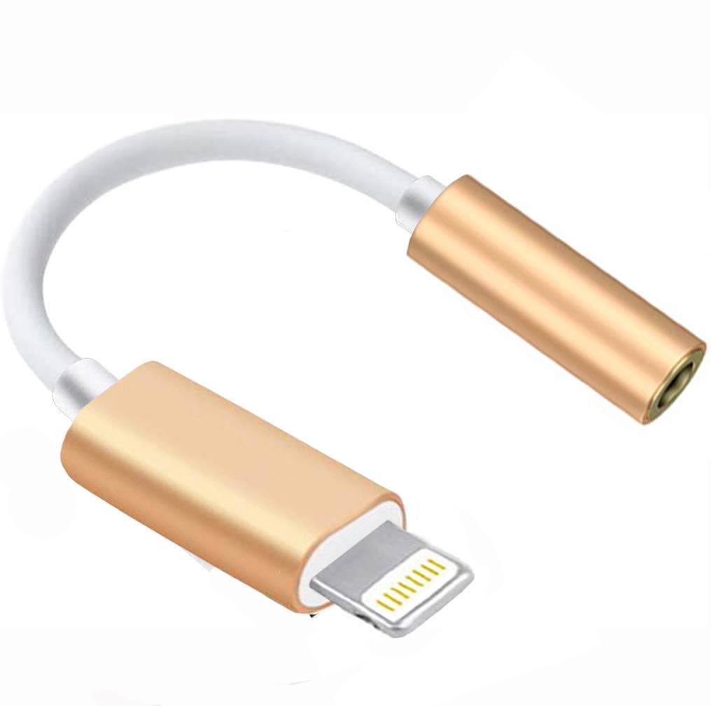 Apple MFi Certified Lightning to 3.5mm Headphone Jack Adapter - Hi-Fi Digital Audio Connector for iPhone 12/11 Pro/XS/XR/X/8/7/SE, iPad Pro/Mini - Works with iOS 10+ - Perfect for Music, Gaming & Hands-Free Calls