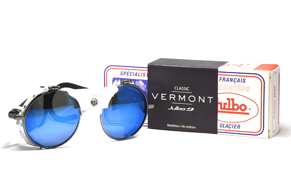 Julbo Vermont Classic Gun White Sunglasses - Polarized UV Protection for Outdoor Sports & Driving - Perfect for Hiking, Cycling, and Beach Activities