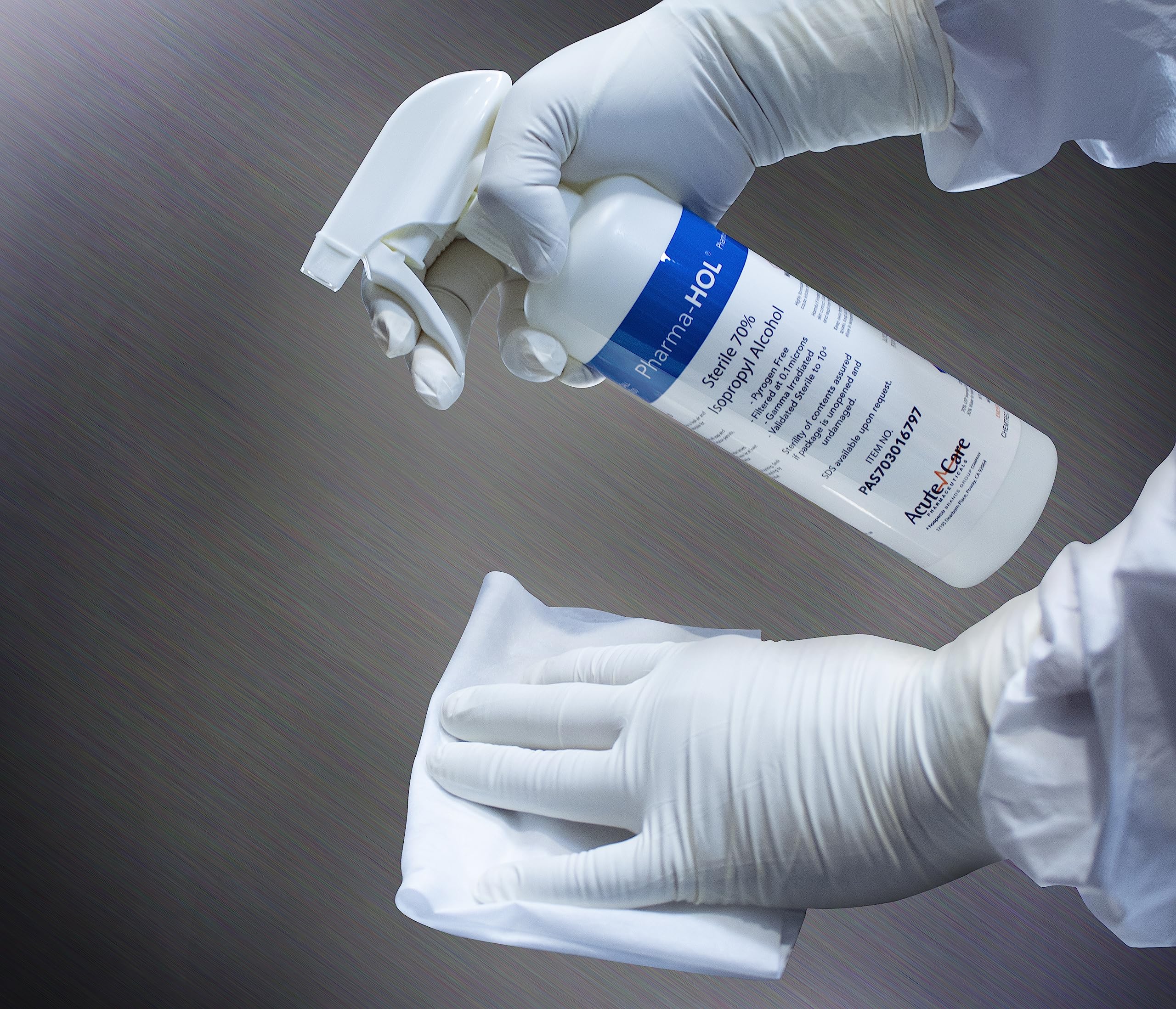 Pharma-Hol Sterile 70% Isopropyl Alcohol (IPA) - 9 Pack of 16oz Spray Bottles with 70% IPA/30% WFI (Water for Injection) - Ideal for First Aid, Medical Disinfection, Surface Cleaning & Electronics Maintenance