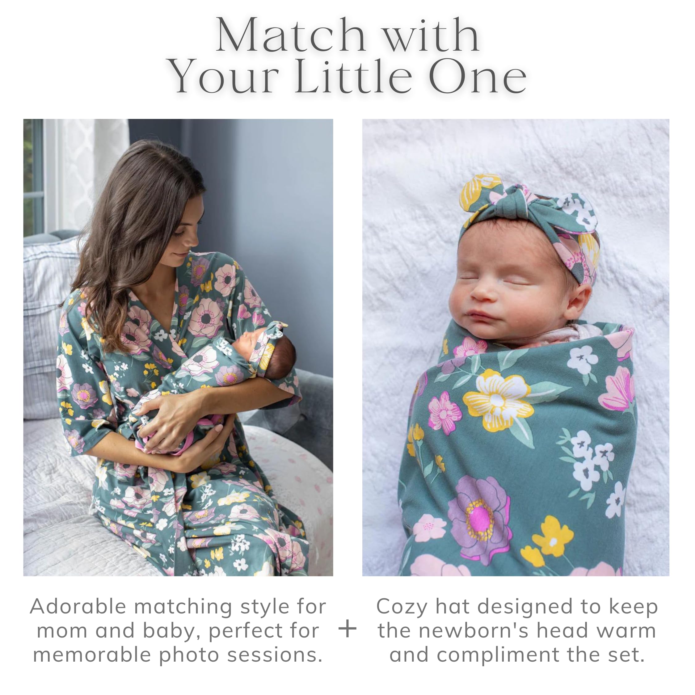 Mommy & Baby Matching Hospital Gown Set for Labor & Delivery