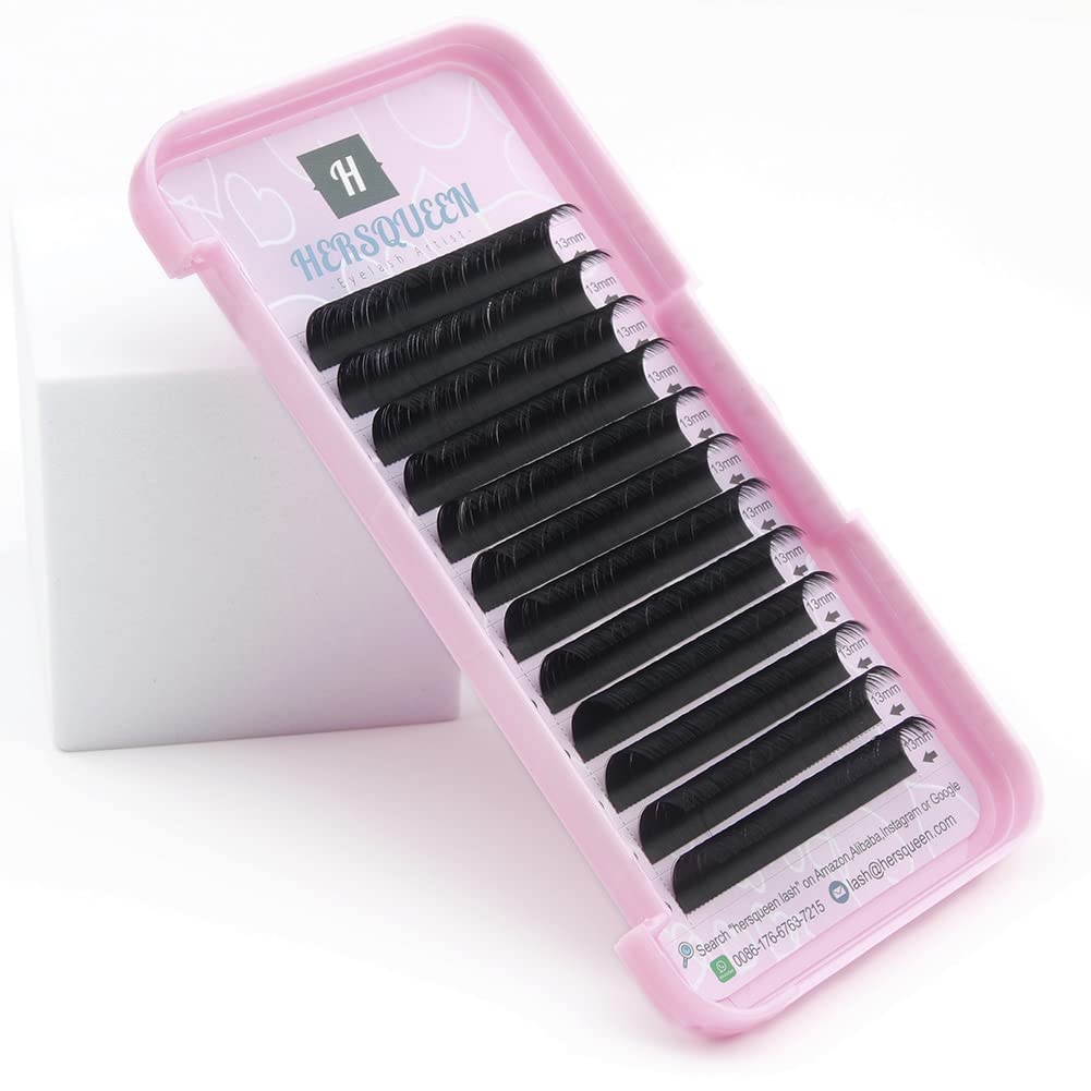 0.05 Russian Volume Eyelash Extensions - Cashmere Mink Lashes with C/D Curls | Salon-Grade Semi-Permanent Individual Lashes | Natural Volume Fan Silk False Eyelashes for Bridal, Party & Special Occasion Makeup