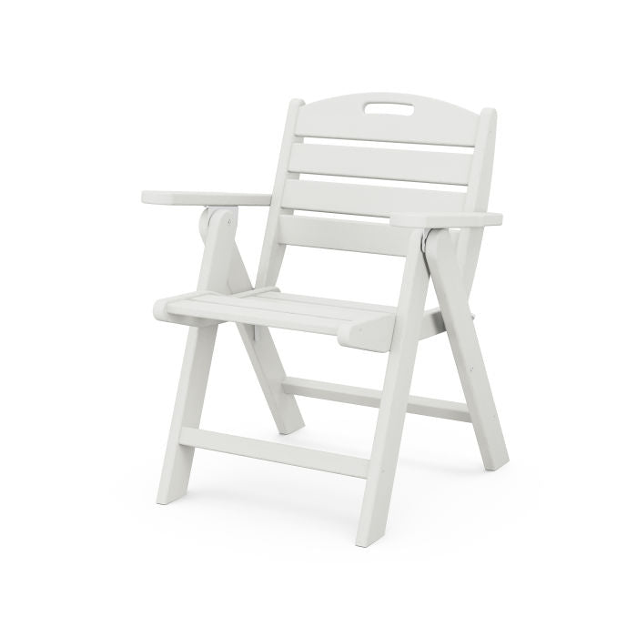 POLYWOOD Nautical Folding Lowback Adirondack Chair - Outdoor Patio, Beach, Poolside & Deck Furniture for Relaxing