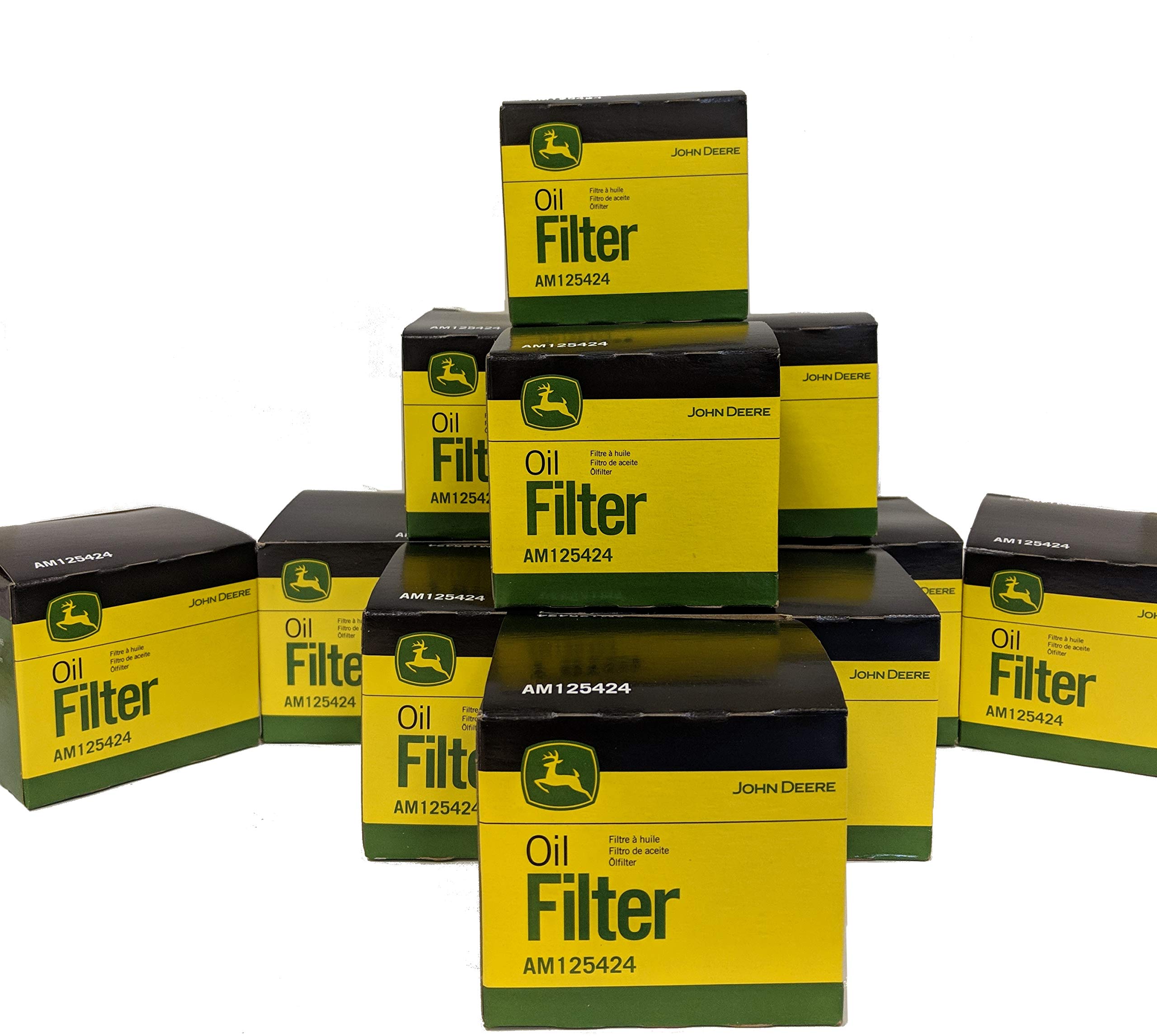 John Deere AM125424 Original Equipment Oil Filter - 12 Pack - Compatible with Tractors, Mowers & Heavy Equipment
