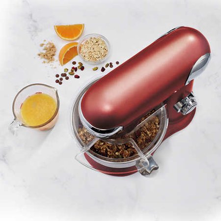 Refurbished Cuisinart SM-35R Precision Master Red Stand Mixer with Warranty - Perfect for Baking, Mixing Dough, and Whipping Cream at Home