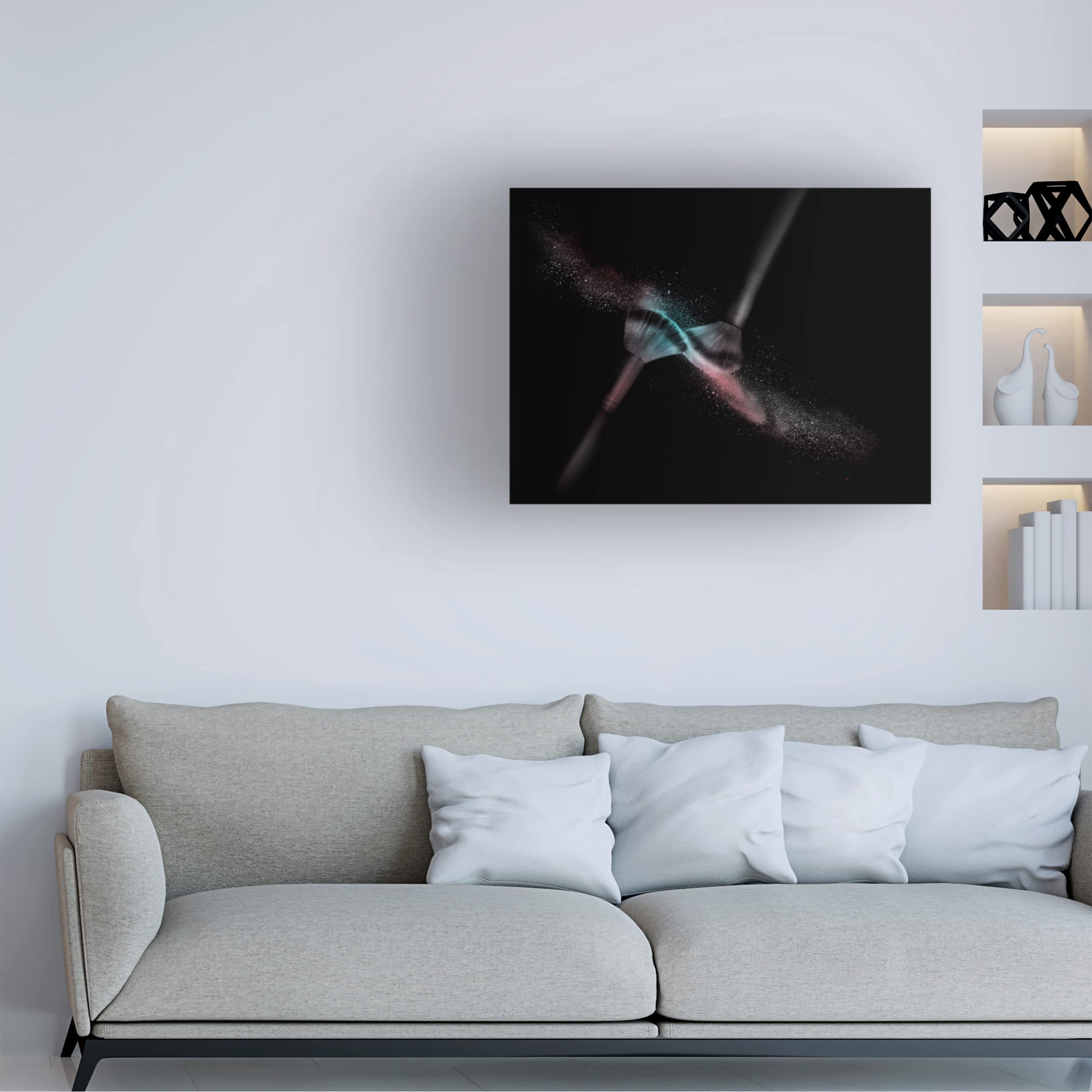 Trademark Fine Art 'Brushes' Canvas Wall Art by Doris Reindl - Hand-Painted Oil Painting Reproduction for Living Room, Bedroom & Office Decor