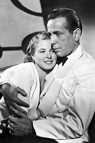 Casablanca Movie Poster - 20x30 Inch Laminated Film Art Print of Humphrey Bogart & Ingrid Bergman - Vibrant Colors, High Quality Wall Decor for Living Room, Bedroom, Home Theater or Office