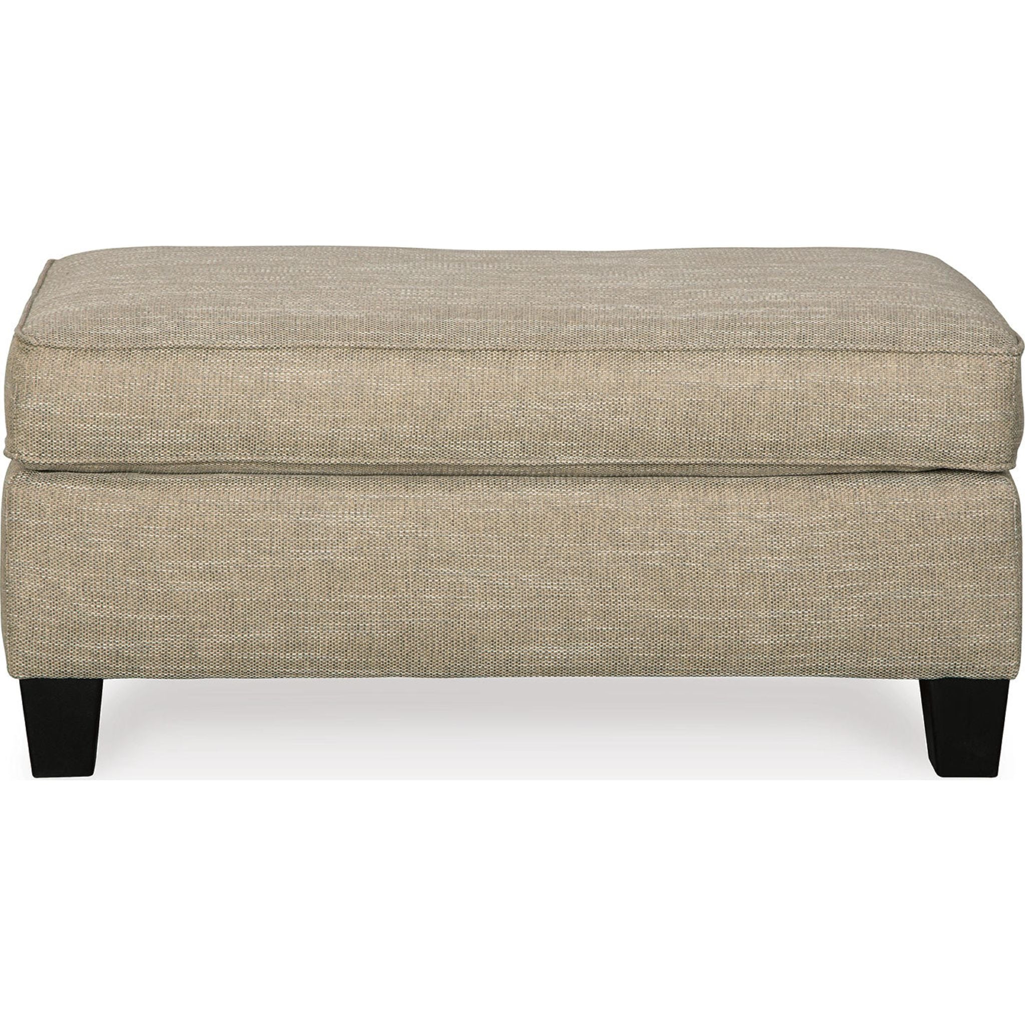 Almanza Ottoman with Wheat-Colored Fabric - Stylish and Comfortable Footrest for Living Room, Bedroom, or Office
