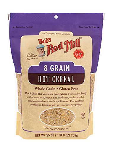 Bob's Red Mill Gluten Free 8 Grain Hot Cereal - 25oz (Pack of 3) | Whole Grain Breakfast Cereal for Healthy Morning Meal & Quick Snack | Vegan, Non-GMO, Kosher Certified
