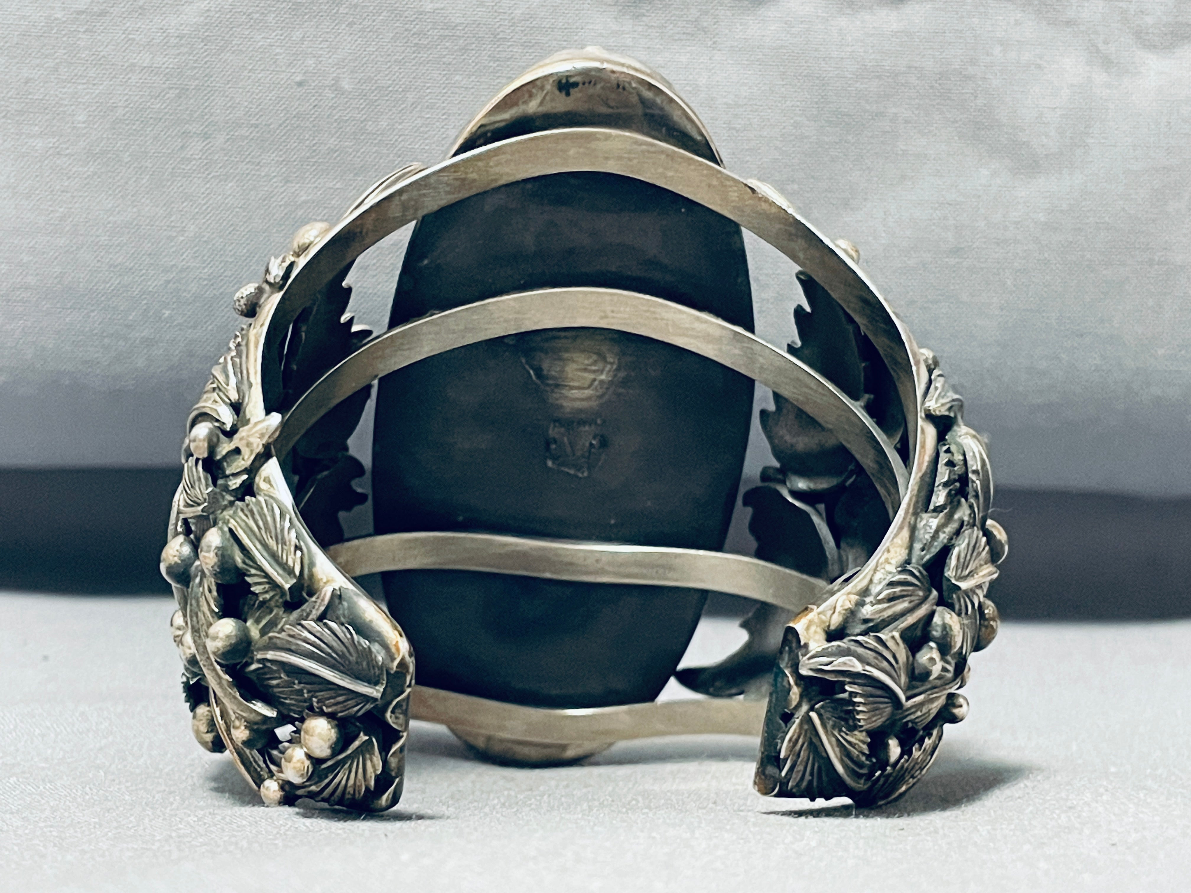 164 Grams Massive Native American Navajo Yellow Jasper Sterling Silver Bracelet - Handmade Southwest Jewelry for Women, Boho Chic Accessory, Spiritual Healing & Gift Idea