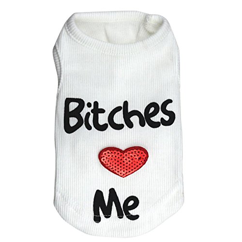 DroolingDog White Dog Shirt - XXS Puppy Sweater for Small Dogs - Perfect for Winter Walks