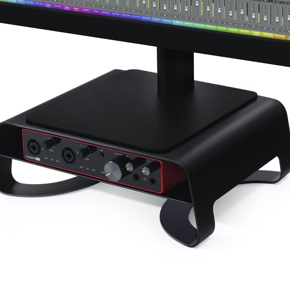 Twelve South Curve Riser Stand for iMac & Computer Monitors - Adjustable Height Desktop Organizer for Home Office & Workspace Setup