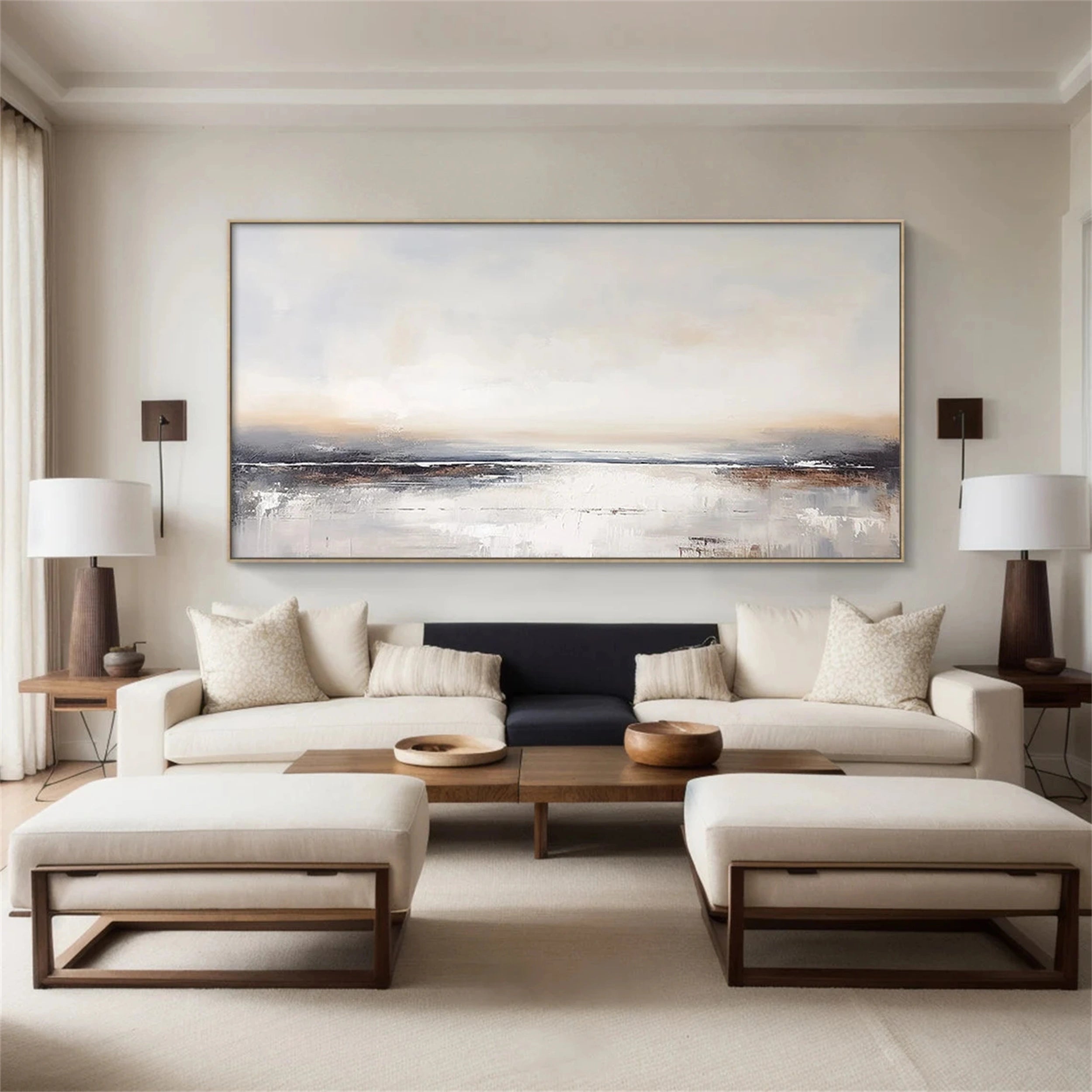 Abstract Painting #AB 089 - Modern Wall Art Decor for Living Room, Bedroom & Office - Unique Handmade Canvas Artwork