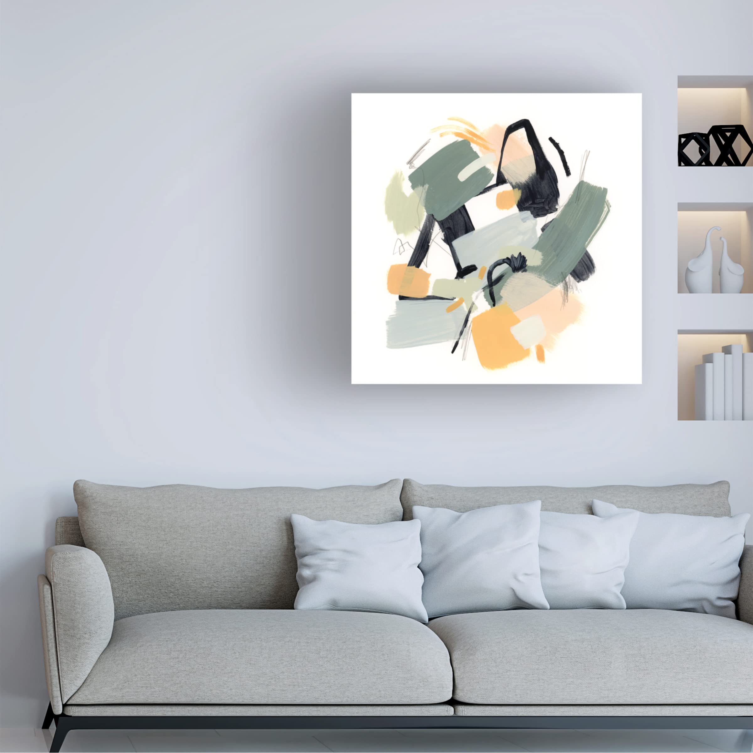 Victoria Barnes 'Covey I' Canvas Wall Art Print - Modern Abstract Painting for Living Room, Bedroom & Office Decor | Trademark Fine Art Collection