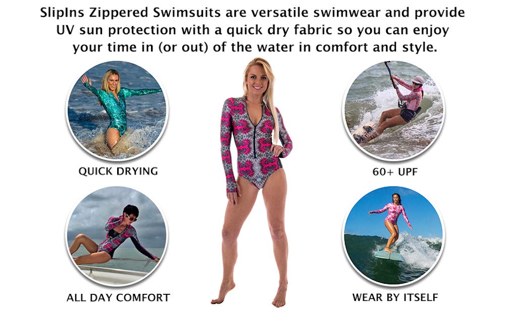 UV Protection Zippered Long Sleeve Swimsuit - SurfSkin Mini Rash Guard for Surfing, Diving & Water Sports | Perfect for Beach, Pool & Outdoor Activities