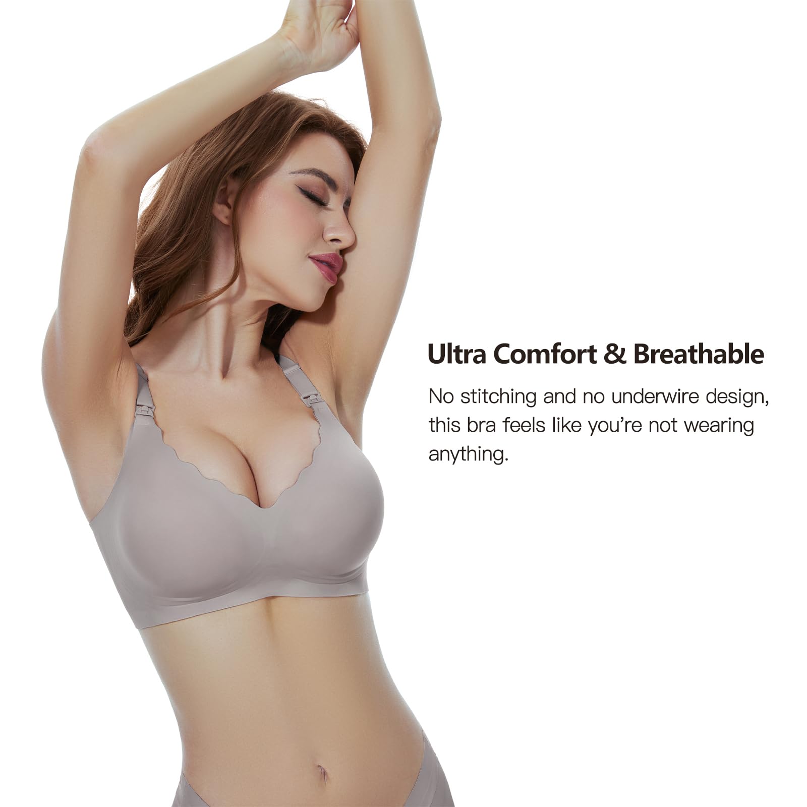 Best Nursing Bras for Breastfeeding - Seamless Maternity Bra for Pregnancy & Postpartum - Ultra Comfortable Sleep Bralette for Women - Perfect for Nighttime Nursing & Relaxation