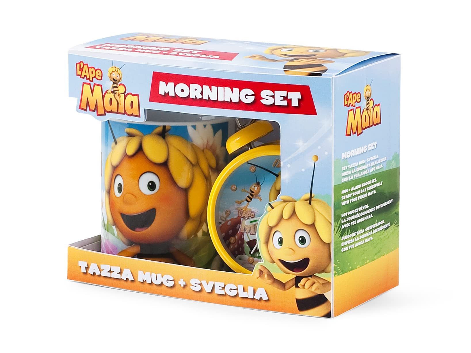Maya The Bee Twin Bell Alarm Clock - Yellow Medium Gift Box for Kids & Teens | Perfect for Bedroom, Nursery, or Desk Decor