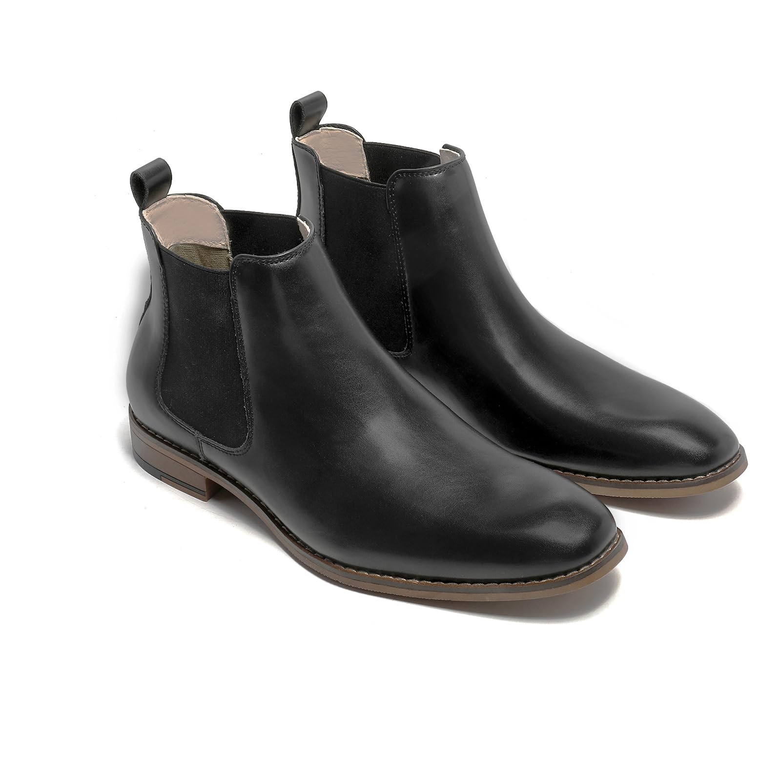 **Men's Classic Elastic Chelsea Boots - Waterproof Dress Ankle Boots for Casual & Formal Wear - Perfect for Office, Date Night & Outdoor Activities**