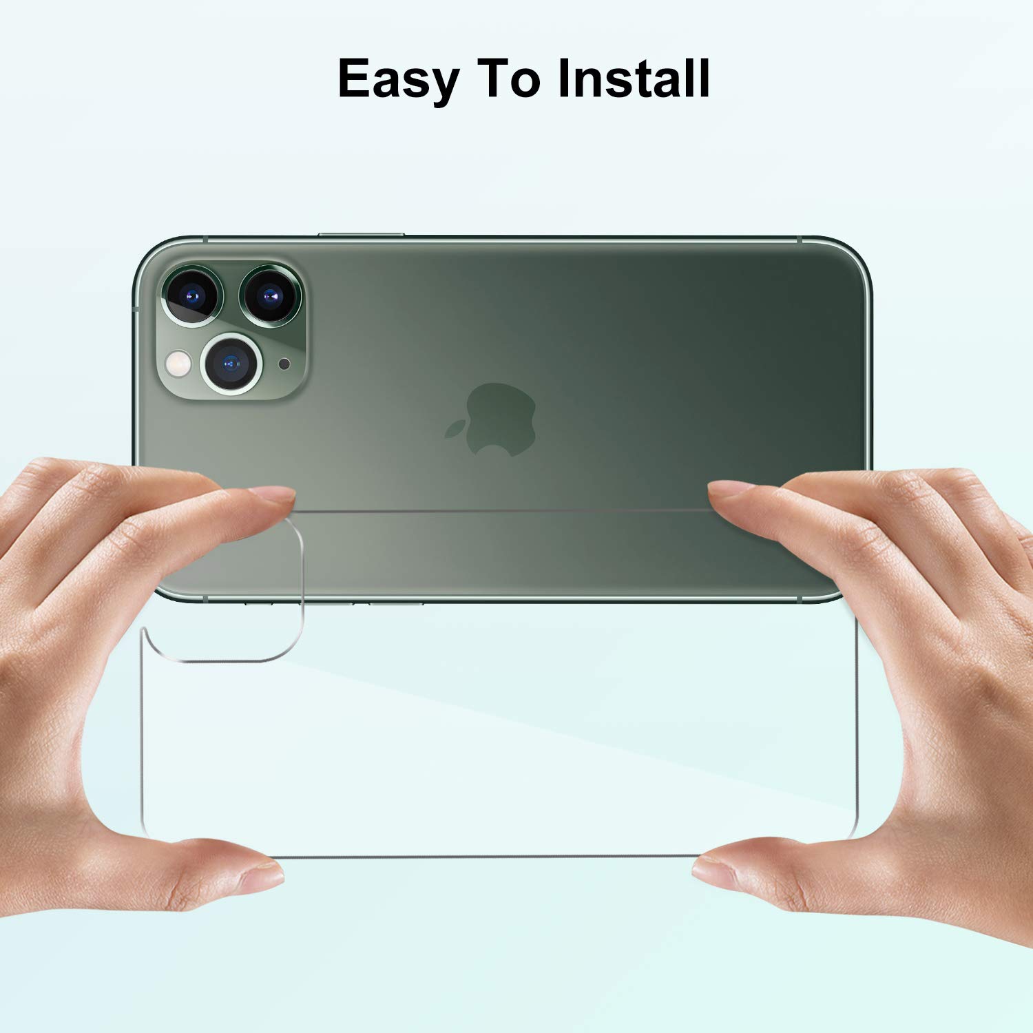 2 Pack iPhone 11 Pro Max Back Screen Protector - Anti-Scratch & Bubble-Free Tempered Glass - Ultra Thin Rear Film for iPhone 11 Pro Max (6.5 Inch) - Perfect for Everyday Protection & Drop Prevention