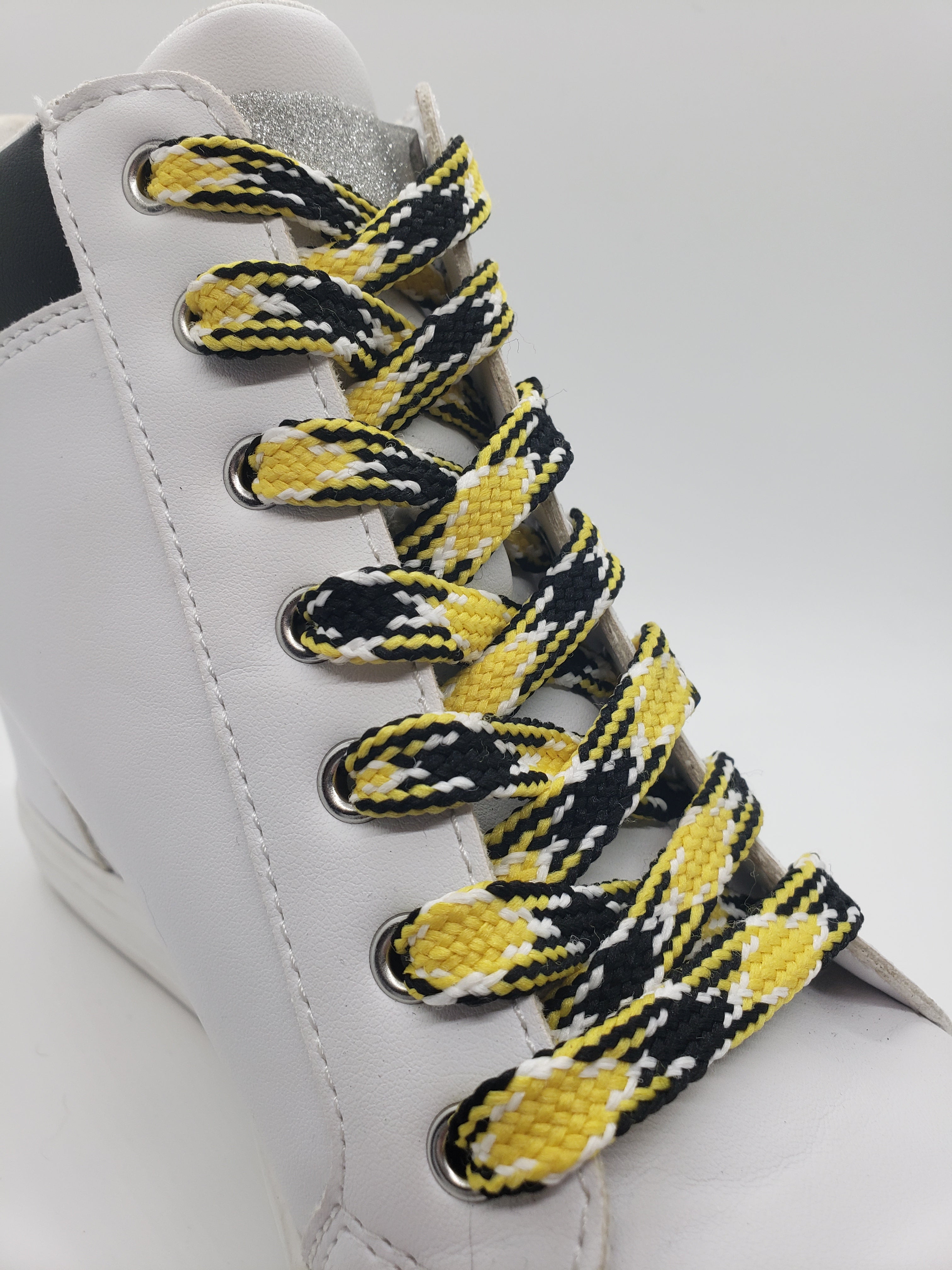Premium Sports Shoelaces - Gold, Black & White Colors for Running, Basketball & Casual Shoes - Durable & Stylish Laces for Athletic & Everyday Wear