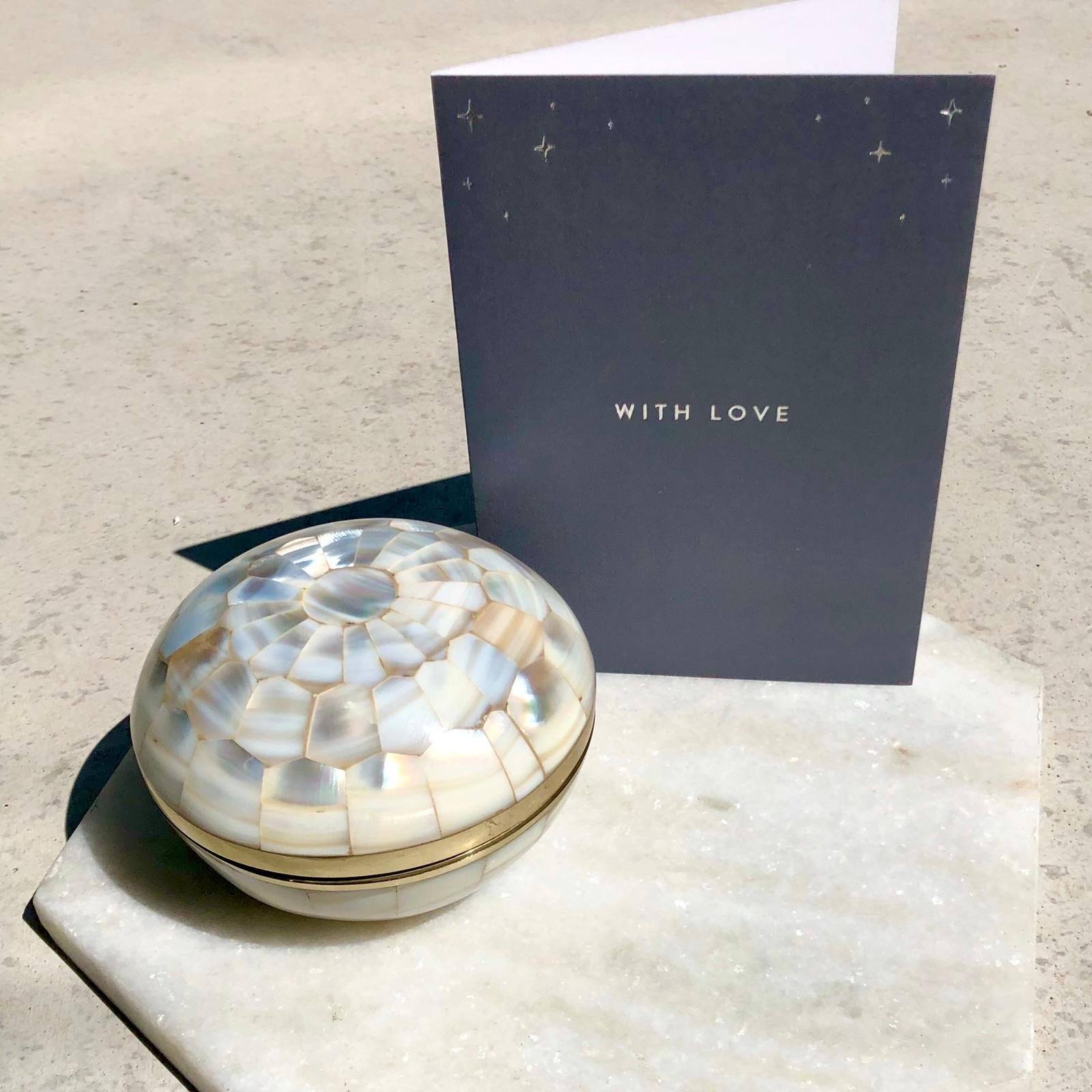 Large Mother of Pearl Trinket Box - Elegant Jewelry Storage Organizer for Rings, Earrings & Small Treasures - Perfect for Vanity, Dresser or Gift Giving
