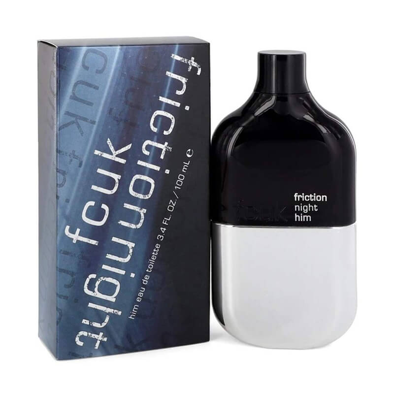 Friction Night Eau De Toilette for Men - 100ml Long-Lasting Cologne Spray - Fresh & Woody Fragrance for Date Night & Special Occasions