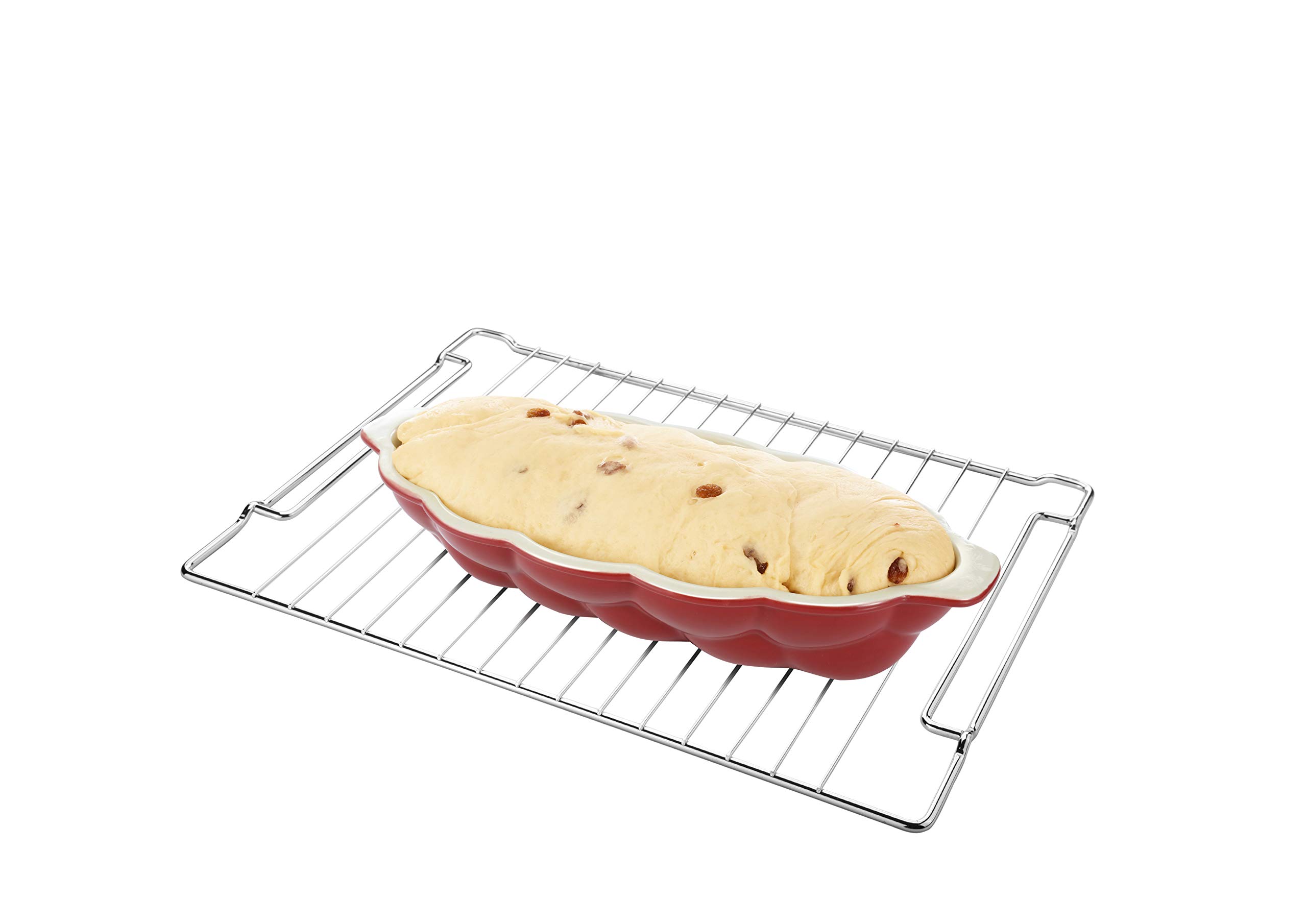 Tescoma Braided Ceramic Bread Mold - Red | Non-Stick Loaf Pan for Homemade Bread, Perfect for Baking Artisan Sourdough & Brioche | Ideal for Home Bakers & Kitchen Enthusiasts