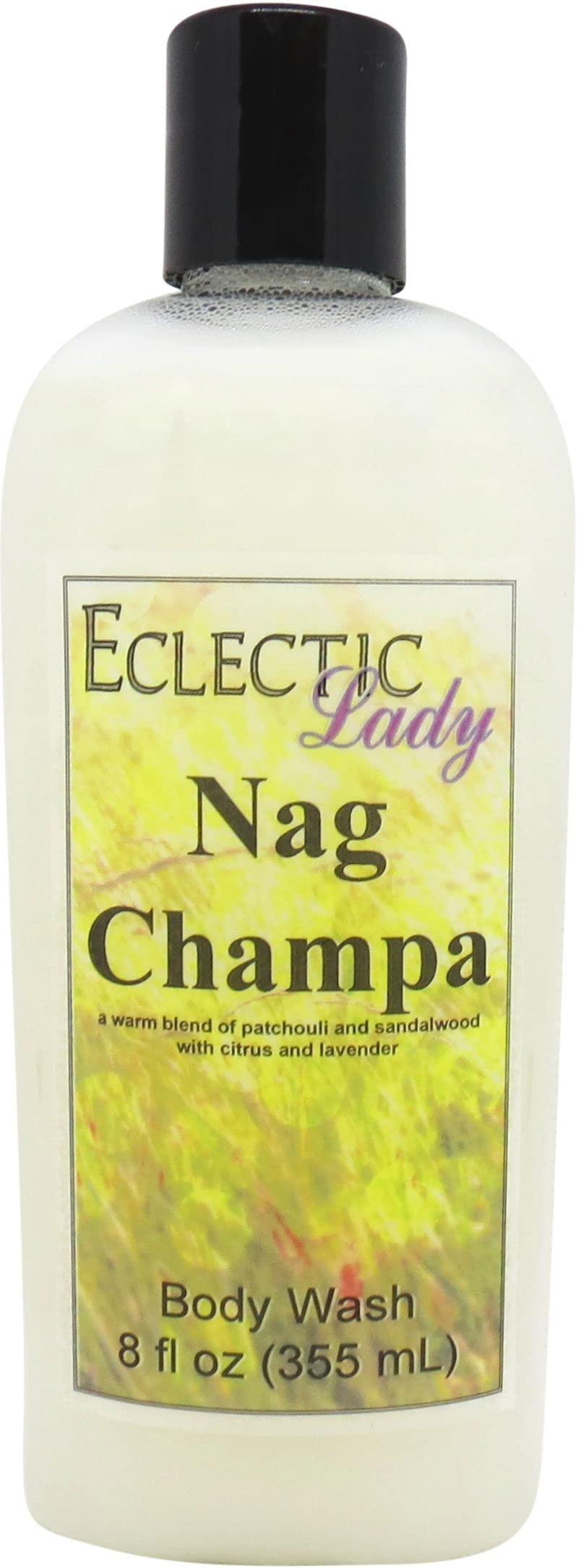 Nag Champa Scented Liquid Pearl Body Wash - 3-in-1 Bubble Bath, Hand Soap & Shower Gel | Phthalate-Free, Handcrafted in USA (8 oz) | Perfect for Relaxing Baths, Spa Days & Aromatherapy