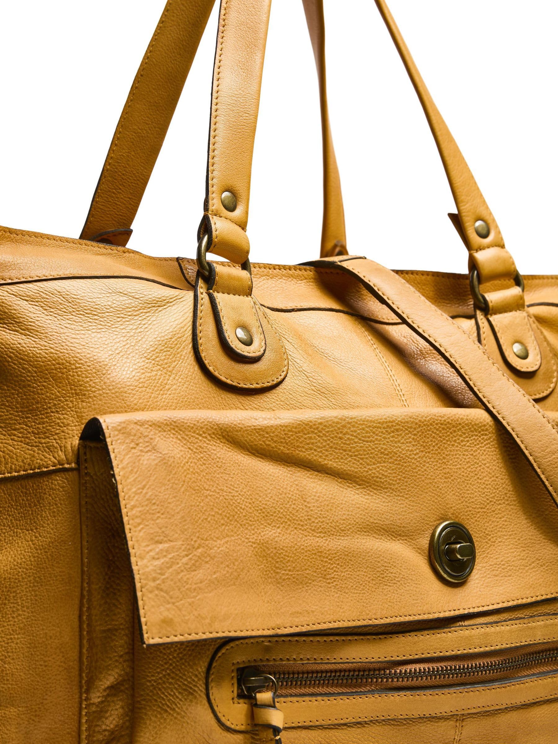 Women's Genuine Leather Travel Shoulder Bag - Totally Royal Collection | Perfect for Business Trips, Weekend Getaways & Daily Commute