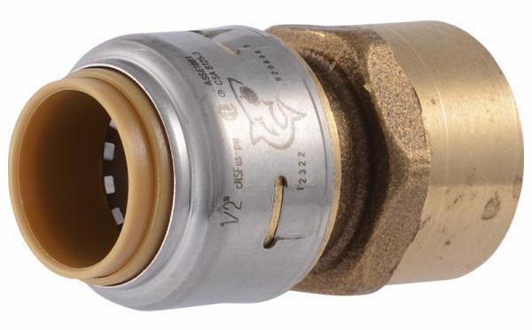 1/2 Inch SharkBite FIP Adapter UR072 - Push-to-Connect Plumbing Fitting for PEX, Copper, CPVC Pipes - Perfect for DIY Repairs, Plumbing Installations & Water Supply Systems