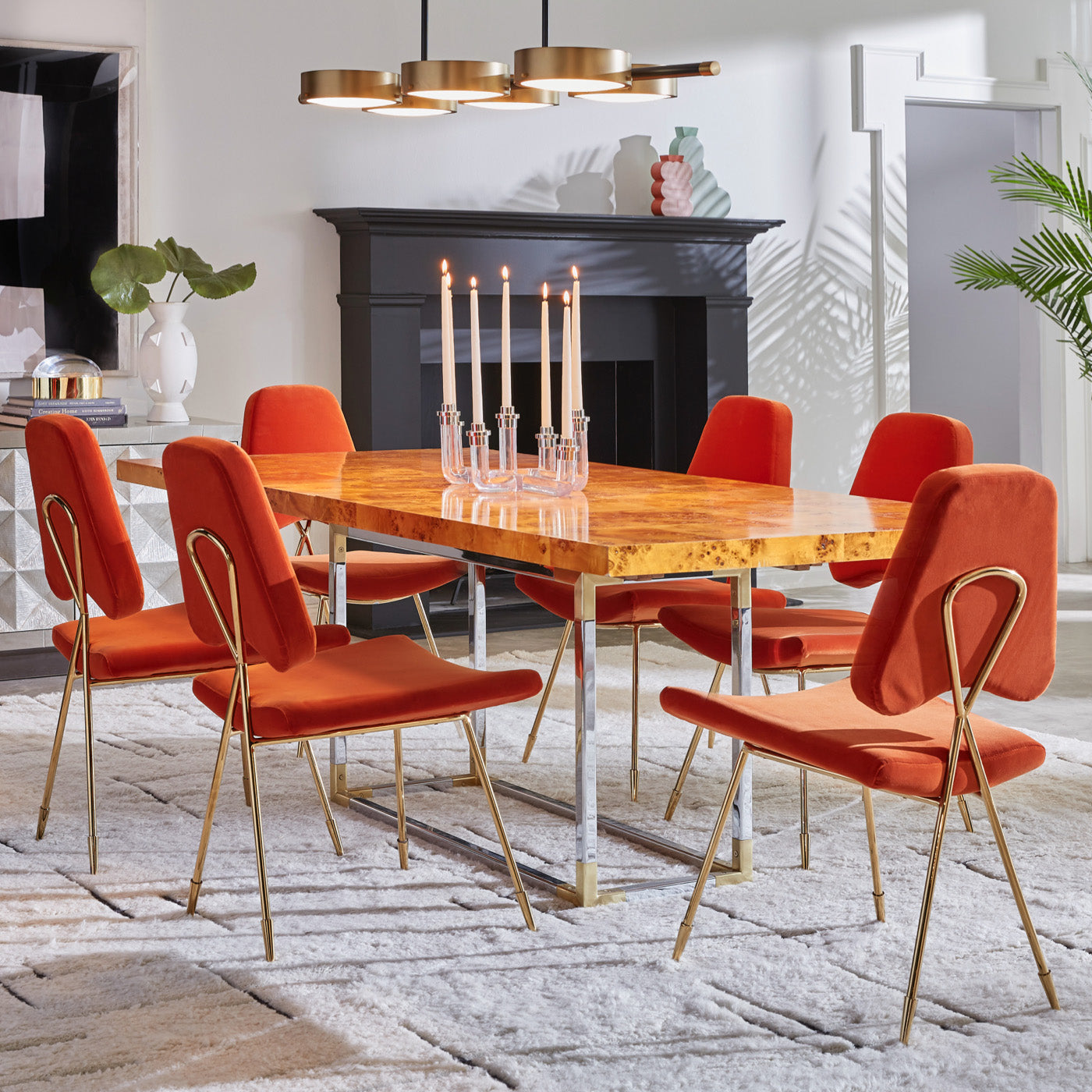 Modern Bond Dining Table - Solid Wood Kitchen Table for 6 - Perfect for Family Dinners & Entertaining Guests