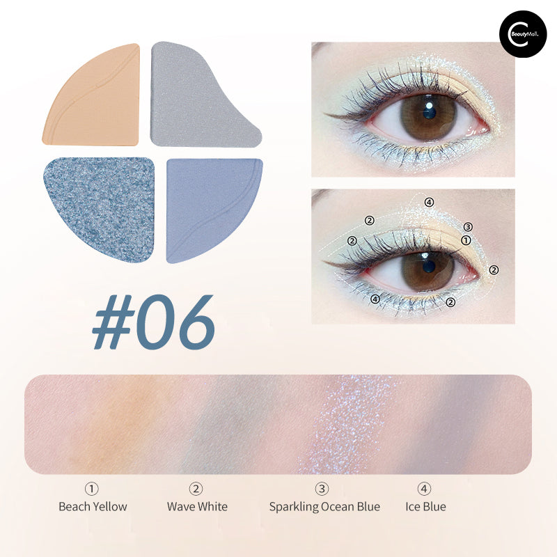 RMT Bubbles Quad Eyeshadow Palette - 4 Highly Pigmented Matte & Shimmer Eyeshadows for Day & Night Makeup | Perfect for Party, Wedding & Everyday Wear